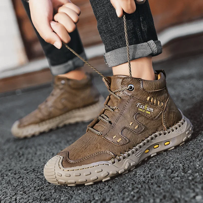 Microfiber Leather Men Boots O - Crossfit Outdoor ulasan dan harga
