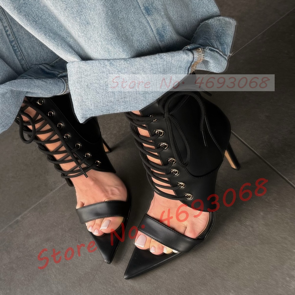 Sexy Pointy Toe Cross Tied Hig - Crossfit Lady ulasan dan harga